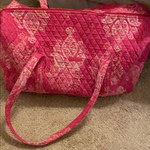 White and pink Vera Bradley grand traveler